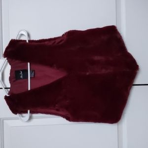 Raspberry Faux Fur Vest